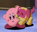 Kirby is introduced to the Electronic Pet.