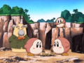 The Waddle Dees assist Professor Curio with his excavations.