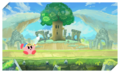 Concept art of Whispy Woods's battle arena