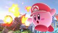 Mario Kirby throwing a fireball