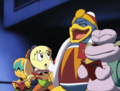 King Dedede and Escargoon gloat about the fact that they secretly altered the film.