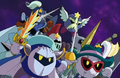 Screenshot from Dark and Stormy Knight featuring Meta Knight and several unnamed Star Warriors