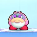 Kirby wearing the Fatty Puffer Dress-Up Mask in Kirby's Return to Dream Land Deluxe