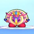 Kirby wearing the Queen Sectonia Dress-Up Mask in Kirby's Return to Dream Land Deluxe