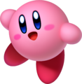 Alternate art of Kirby, with different pupils and lighting