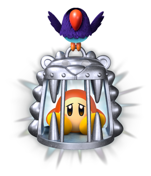 File:KatFL Waddle Dee trapped in cage artwork.png