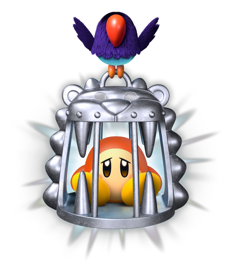 File:KatFL Waddle Dee trapped in cage artwork.png - WiKirby: it's a ...