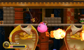 Kirby dodges more Burner Guardian fire.