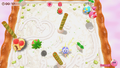 Screenshot of gameplay during the falling strawberries event.