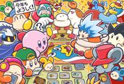 Haley appears atop Reporter Waddle Dee who is wearing a blindfold in this Kirby JP Twitter illustration.