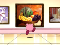 Kirby fawns over a painting of his favorite food.