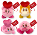 Set of small plushies from "Kirby With All My Heart" merchandise series, featuring Waddle Dee