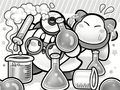 Doctor Kirby makes a concoction at his Science Lab