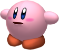 Kirby with his mouth open, which uses a separate model when he is inhaling in Super Smash Bros. Brawl