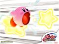 Wallpaper of Kirby spitting a star