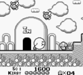 Kirby spotting a Cappy in Kirby's Dream Land