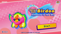 Title screen for Guest Star Birdon: Freedom in the Sky in Kirby Star Allies