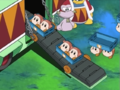 The Waddle Dees load themselves up to be sold.