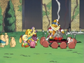 King Dedede cooks the giant "sea snail" on a grill, not knowing it to contain Escargoon.