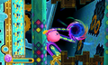Kirby encountering a Warp Hole in Kirby: Triple Deluxe