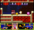 Bonkers producing a Drop Star with his hammer swing in Kirby Super Star