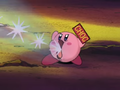 Kirby inhales the Pukey Flower's spines.