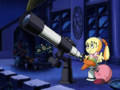 Tiff and Kirby observe the stars using a telescope.