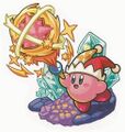 Artwork of the Wave Beam card from Kirby no Copy-toru!
