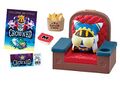 "Magolor" miniature set from the "Kirby Popstar Night Cinema" merchandise line, featuring a "CROWNED" poster with Traitor Magolor