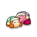 Kirby 7 sticker, based on the Nap promotional card artwork