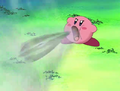 Kirby inhales the Drifters sent after Escargoon and his mother.