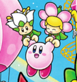 The white and pink People of the Sky in Find Kirby!!