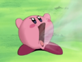 Kirby using his inhale