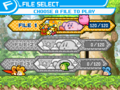 A 100% completed save file in Kirby: Squeak Squad.