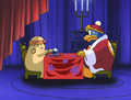 King Dedede receives his fortune from Mabel.