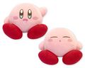 Two big "Fuwamoko" plushies of Kirby