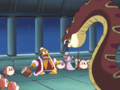 The Heavy Anaconda arrives to King Dedede's dismay.