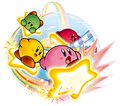 Artwork based on the Kirby's Air Grind sub-game