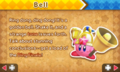 Pause subscreen for Bell Kirby from Kirby: Triple Deluxe