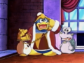 King Dedede receives a call from Chef Kawasaki regarding his new delivery service.