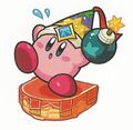 Artwork of the Bomb Throw card from Kirby no Copy-toru!