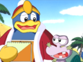 King Dedede and Escargoon appear to go along with Tiff (and King Dedede's eyelids are not colored in).