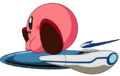 Kirby riding the Formula Star