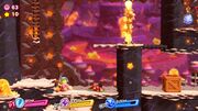 Cutting burning chains in an optional side area