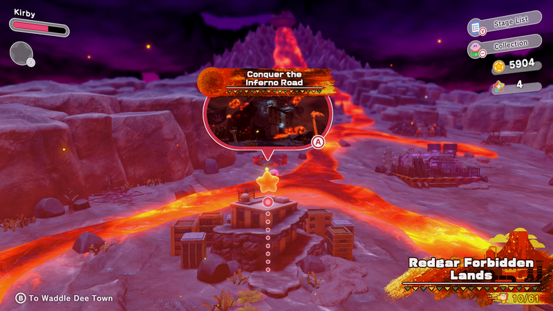 File:KatFL Conquer the Inferno Road select screenshot.png