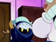 Meta Knight attempts to reason with Knuckle Joe.