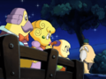Tiff's family enjoys a night of stargazing with Melman.