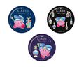 Glitter can badges from the "KIRBY Mystic Perfume" merchandise line