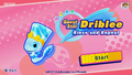 Title screen for Guest Star Driblee: Rinse and Repeat in Kirby Star Allies