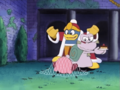 King Dedede and Escargoon catch Kirby using a shortcake as bait.